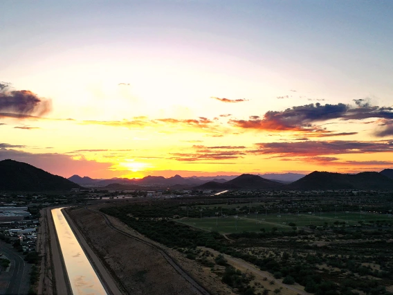 Ted Wuollet - Sunset-over CAP canal 2019 North Phoenix