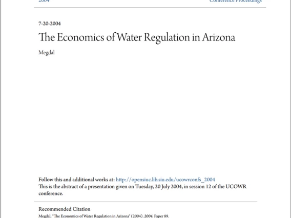 economics of water