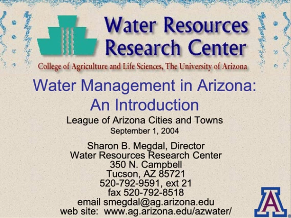 water mgmt az ppt