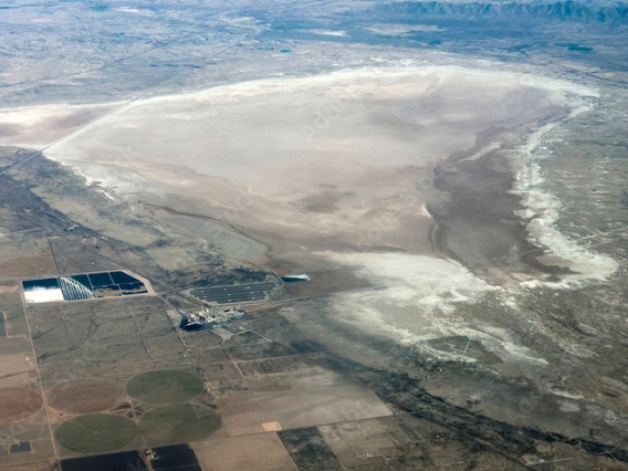 Aerial view of Willcox Playa, Arizona, USA