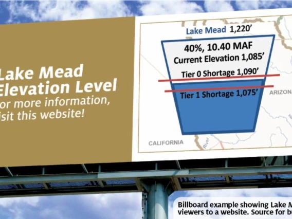 Lake Mead Elevation Level Billboard