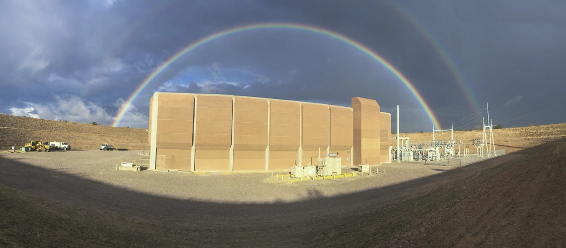 John Officer - Ranbow over CAP Sandario Pumping Plant