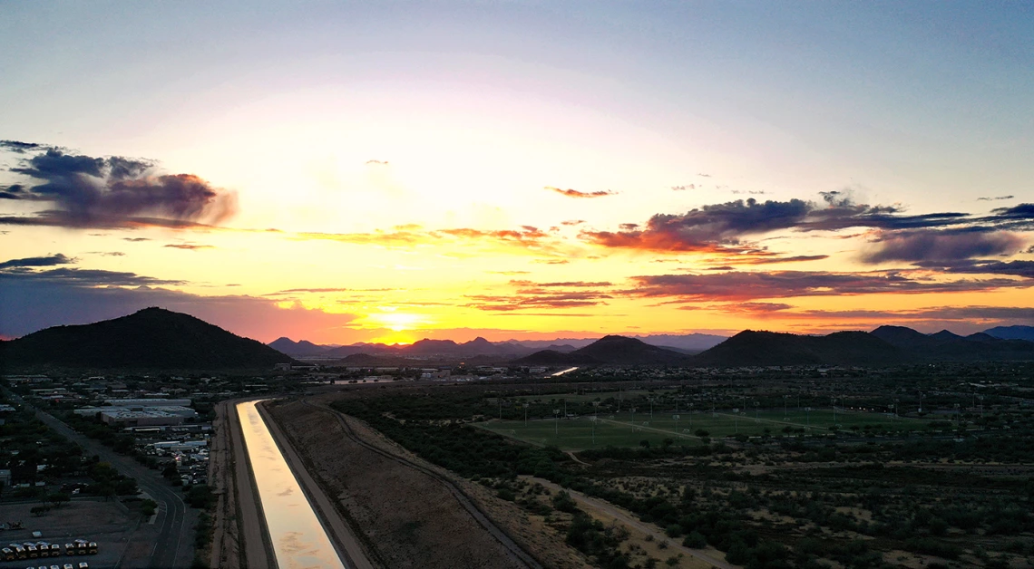 Ted Wuollet - Sunset-over CAP canal 2019 North Phoenix