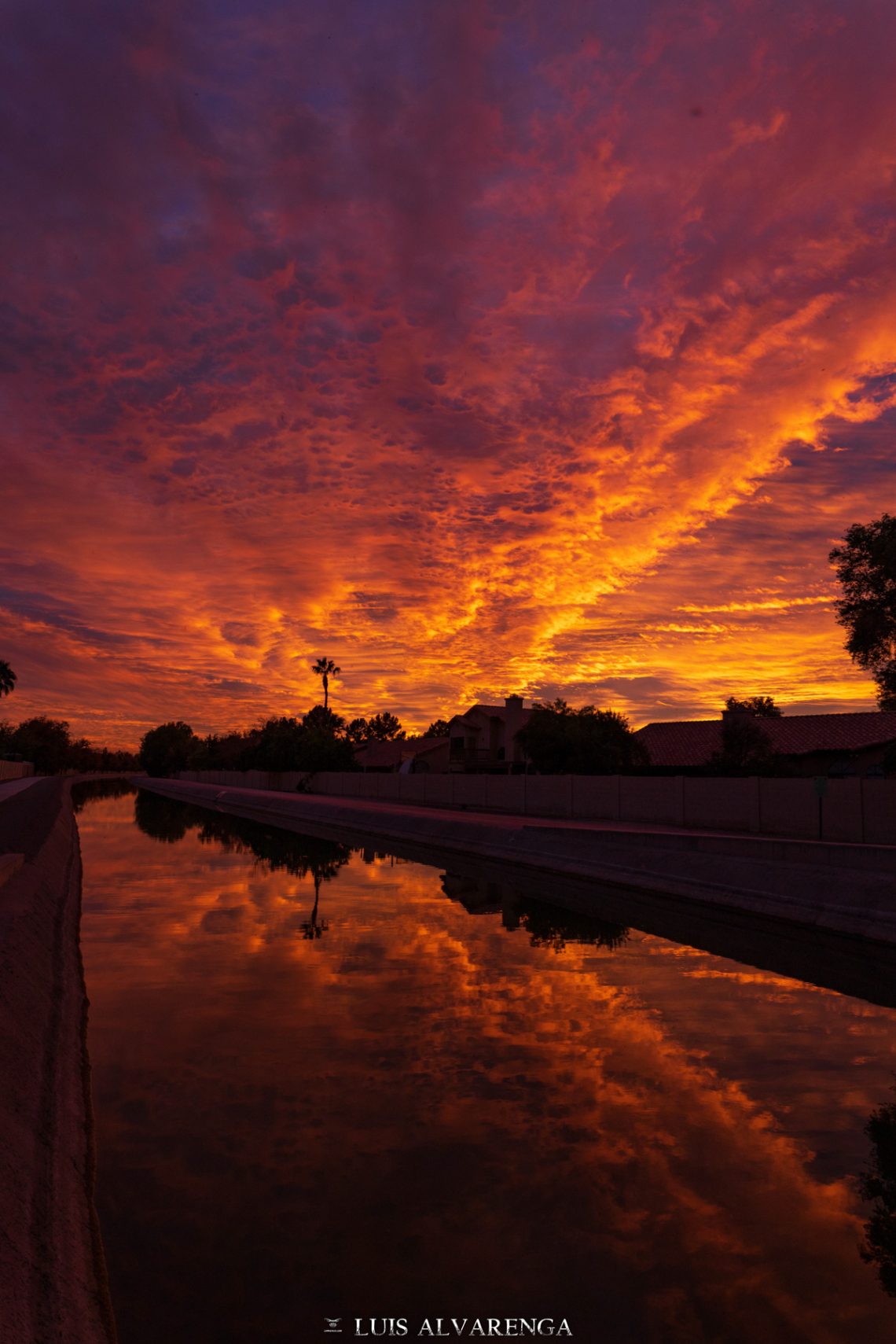 Luis Alvarenga - Sunset at the Water Canal - Gilbert 2019