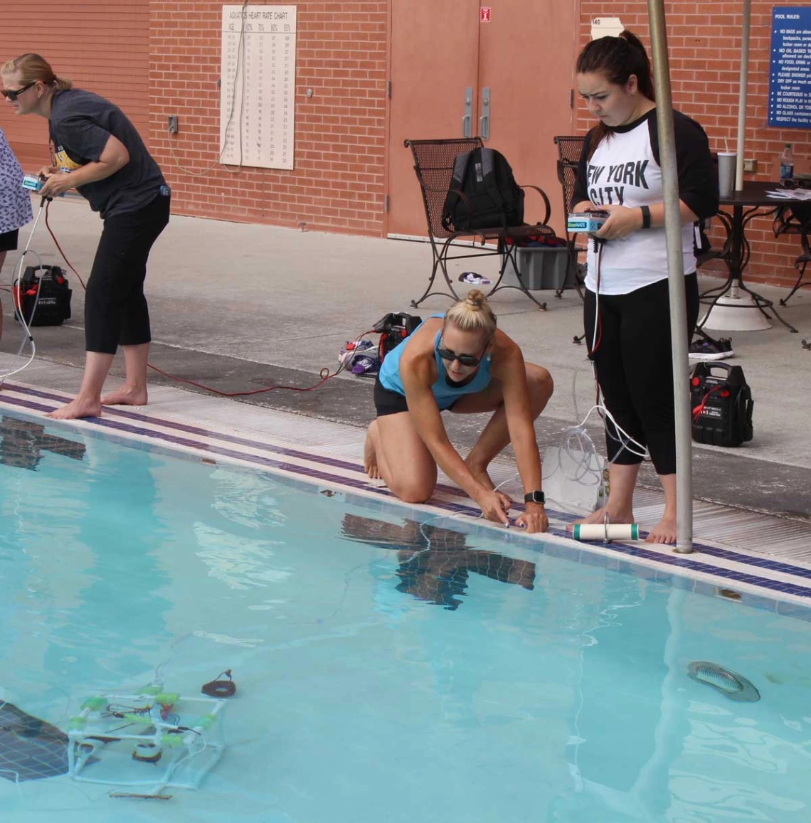 photo of swimming pool experiment