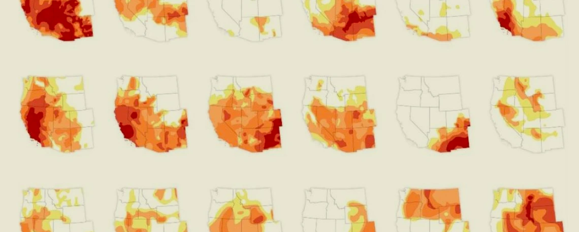 Drought maps of the Western US