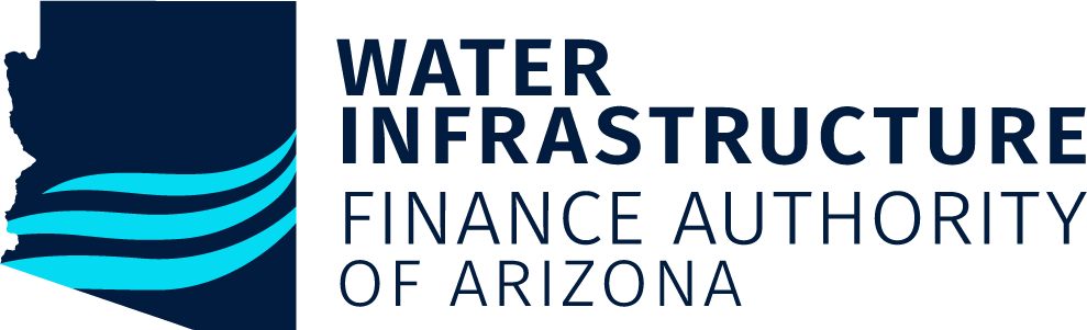 water infrastructure finance authority of arizona logo - az silhouette with water running through it