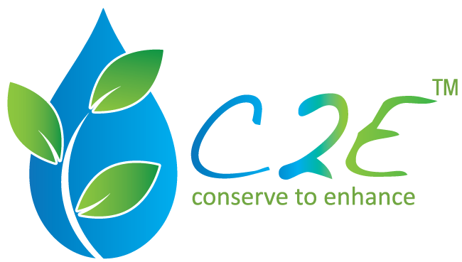 c2e logo with leaves and water drop