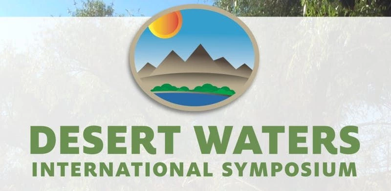 water symposium header image mountains, sun and river