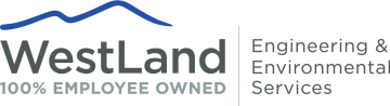 WestLand Resources logo - text with a stylized mountain above it