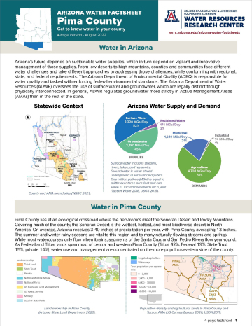 Pima County Water Factsheet Image