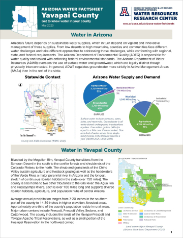 Yavapai County Water Factsheet Image